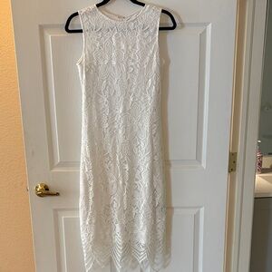 Elegant White Lace Dress